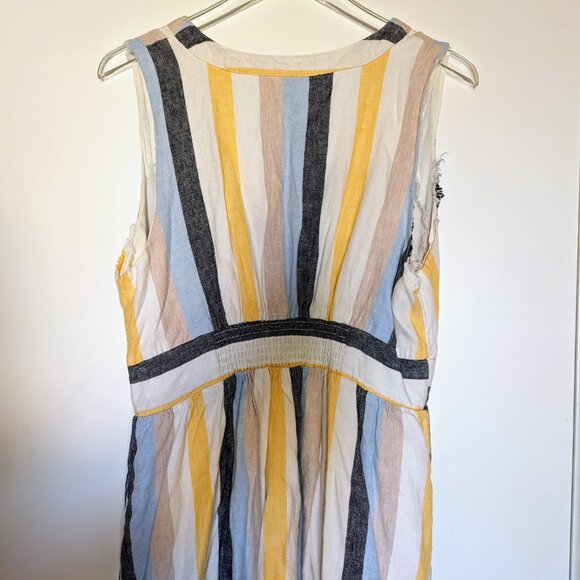 Striped Linen Midi Dress - Picture 3 of 5